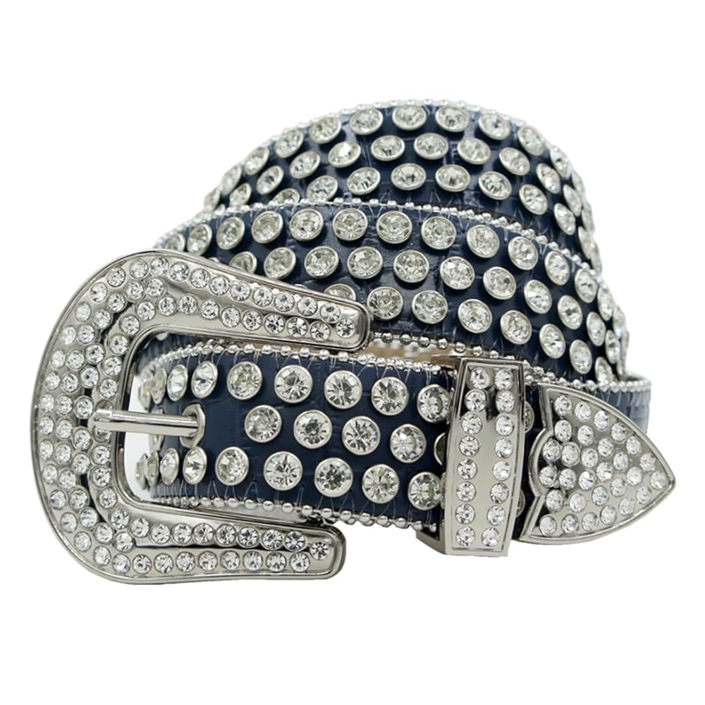 Punk Fashion Western Unisex Designer Rhinestones Belt Rock